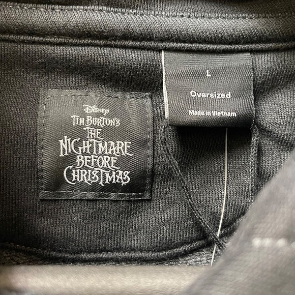 Gap x Disney Oversized Large Nightmare Before Christmas Zip Up Hoodie NWT - Picture 4 of 16